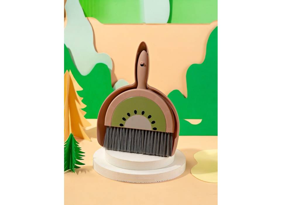 Set mini matura si faras pentru uz casnic, model kiwi, maro-verde