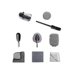Set pentru spalat masina microfibra 9 accesorii Model B, Gri