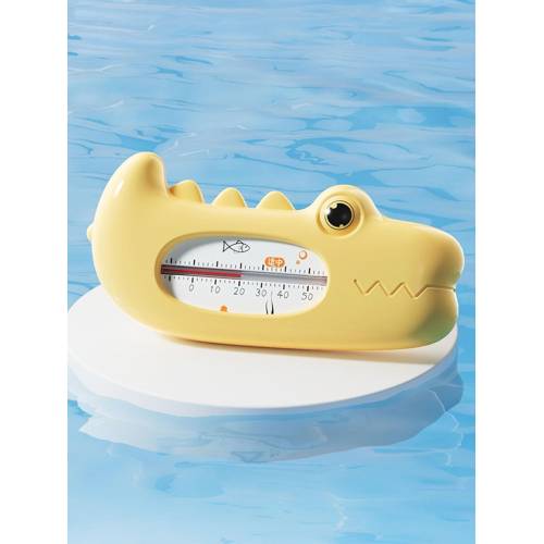 Termometru pentru baie plutitor model Crocodil, Galben