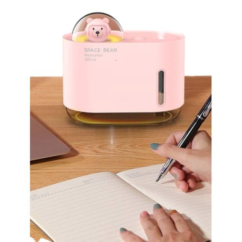 Umidificator 300ml model urs spatial, Roz