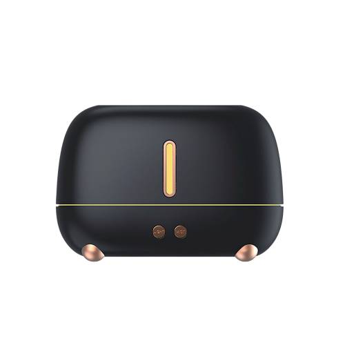 Umidificator cu aromaterapie efect flacara 250ml, Negru Umidificator cu aromaterapie efect flacara 250ml, Negru