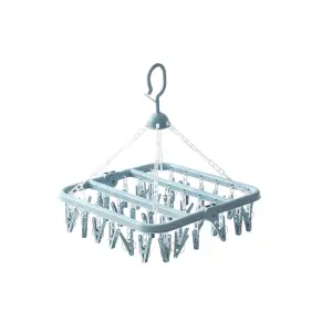 Uscator rufe suspendat 32 carlige, rotire 360°, Albastru