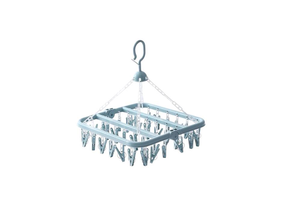 Uscator rufe suspendat 32 carlige, rotire 360°, Albastru