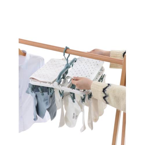 Uscator de rufe suspendat 40 carlige, rotire 360°, Albastru