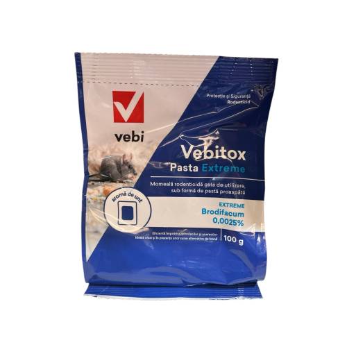 Set 6x Pasta, raticid pentru soareci Vebitox Extreme 100g Set 6x Pasta, raticid pentru soareci Vebitox Extreme 100g