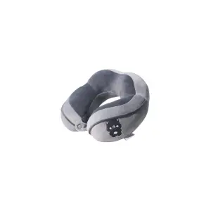 Perna de Calatorie pentru Gat, Umplutura cu Bumbac, Model Brodat Urs, Gri