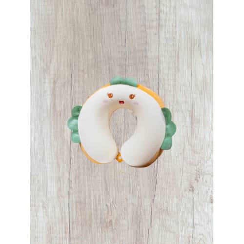 Perna de Calatorie pentru Gat si Cap, Umplutura din Spuma cu Memorie, Model Burger, Alb Perna de Calatorie pentru Gat si Cap, Umplutura din Spuma cu Memorie, Model Burger, Alb