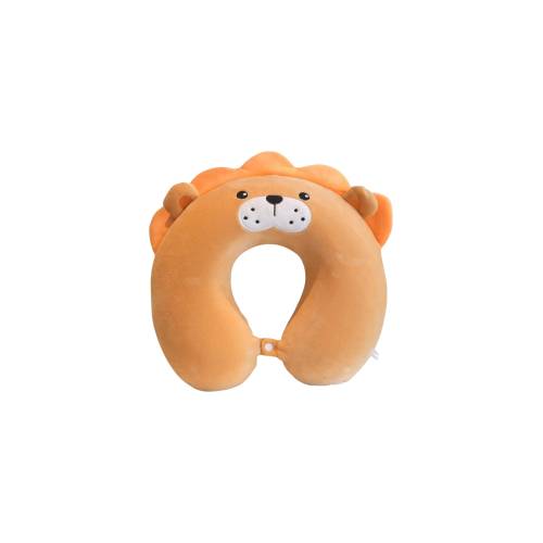 Perna de Calatorie pentru Gat si Cap, Umplutura din Spuma cu Memorie, Model Leu, Maro Perna de Calatorie pentru Gat si Cap, Umplutura din Spuma cu Memorie, Model Leu, Maro