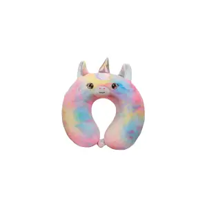 Perna de Calatorie pentru Gat si Cap, Umplutura din Spuma cu Memorie, Model Unicorn, Multicolor