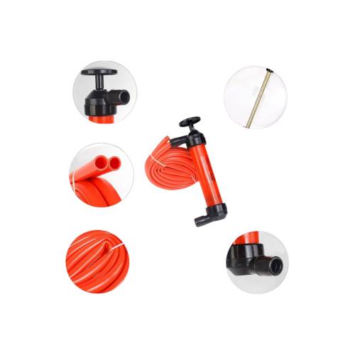 Pompa Manuala pentru combustibil, Pompa pentru lichide, din plastic rezistent, Rosu