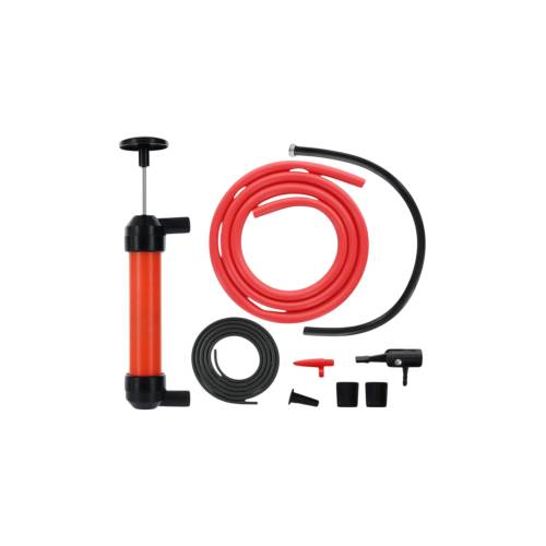 Pompa Manuala pentru combustibil, Pompa pentru lichide, din plastic rezistent, Rosu