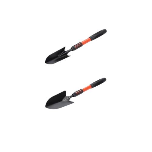 Set 4 Unelte Gradina pentru Plantare si Ingrijire, Otel Carbon, Negru