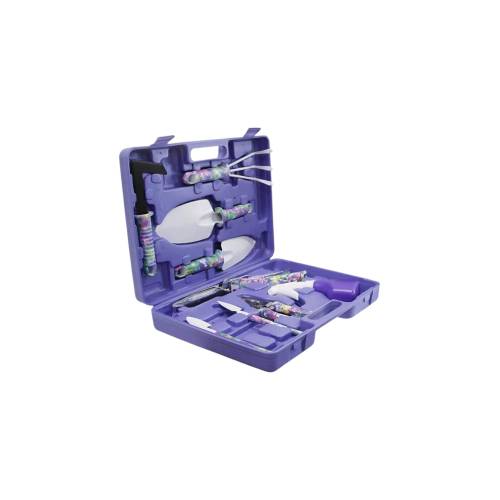 Set 10 Unelte Gradina pentru Plantare si Ingrijire, Otel Inoxidabil, Mov