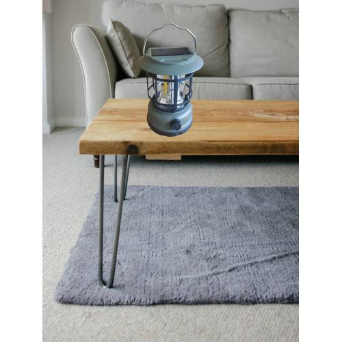 Lampa Portabila Camping Vintage, Intensitate Reglabila, Incarcare Solara si USB, Verde