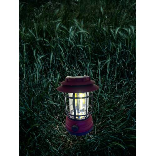 Lampa Portabila Camping Vintage, Intensitate Reglabila, Incarcare Solara si USB, Rosu Lampa Portabila Camping Vintage, Intensitate Reglabila, Incarcare Solara si USB, Rosu