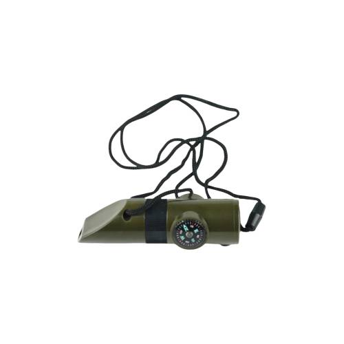 Kit Supravietuire, Fluier Multifunctional 7 in 1, Material ABS, Verde 