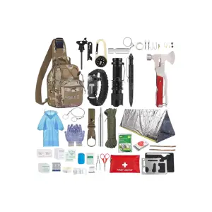 Kit Supravietuire Multifunctional, Instrumente Profesionale pentru Camping si Drumetii, Borseta Inclusa