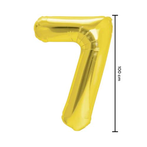 Balon din folie metalizata, tip cifra, 100 cm, umflare aer sau heliu, pai inclus, Auriu Balon din folie metalizata, tip cifra, 100 cm, umflare aer sau heliu, pai inclus, Auriu