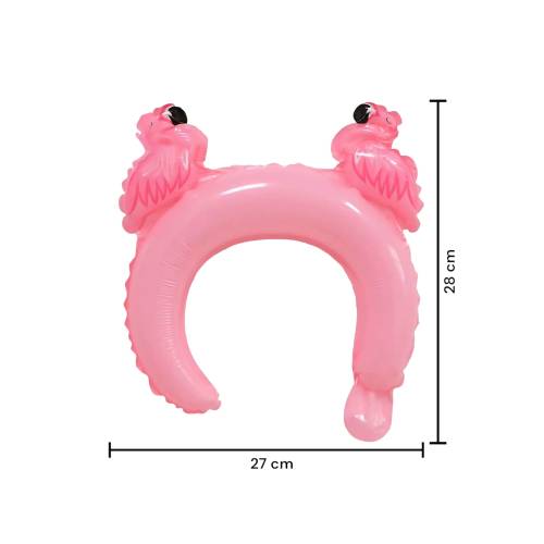 Balon din folie metalizata, tip coronita, model Flamingo, umflare aer sau heliu, Roz Balon din folie metalizata, tip coronita, model Flamingo, umflare aer sau heliu, Roz