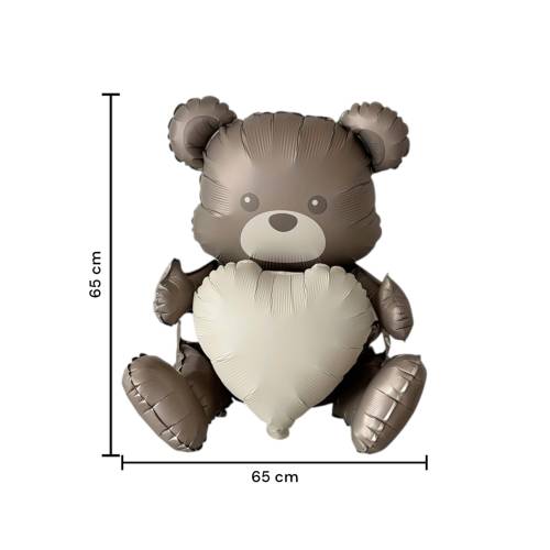 Balon din folie metalizata, model Ursulet, umflare aer sau heliu, Maro Balon din folie metalizata, model Ursulet, umflare aer sau heliu, Maro