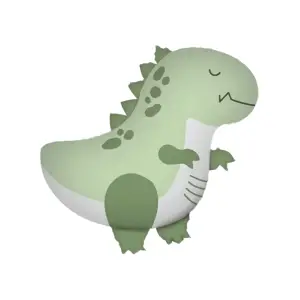 Balon din folie metalizata, model Dinozaur, umflare aer sau heliu, Verde