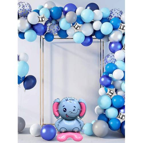 Balon din folie metalizata, model Elefant, umflare aer sau heliu, Multicolor Balon din folie metalizata, model Elefant, umflare aer sau heliu, Multicolor