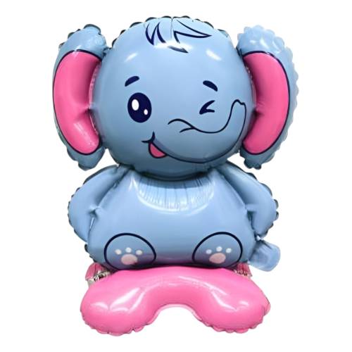 Balon din folie metalizata, model Elefant, umflare aer sau heliu, Multicolor Balon din folie metalizata, model Elefant, umflare aer sau heliu, Multicolor