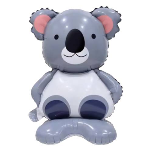 Balon din folie metalizata, model Koala, umflare aer sau heliu, Multicolor