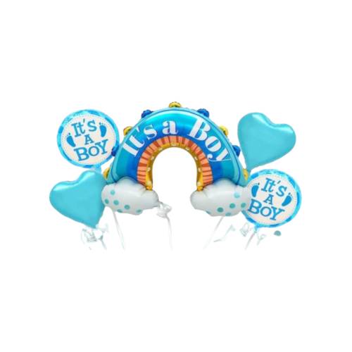 Baloane decorative, tip Gender Reveal, model It's a boy, Set 5 baloane, Albastru Baloane decorative, tip Gender Reveal, model It's a boy, Set 5 baloane, Albastru