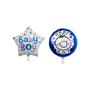Baloane decorative, tip Gender Reveal, model Baby Boy, Set 2 baloane, Albastru