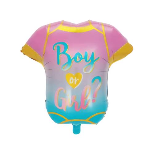 Baloane decorative, tip Gender Reveal, model Boy or Girl, Set 5 baloane, Roz