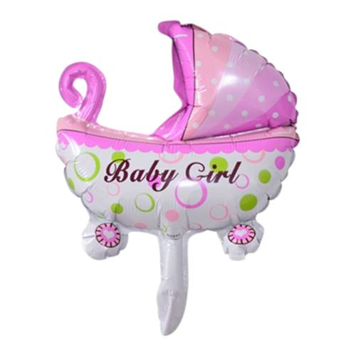 Baloane decorative, tip Gender Reveal, model Baby Girl, Set 3 baloane, Roz