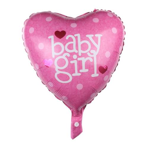 Baloane decorative, tip Gender Reveal, model Baby Girl, Set 3 baloane, Roz
