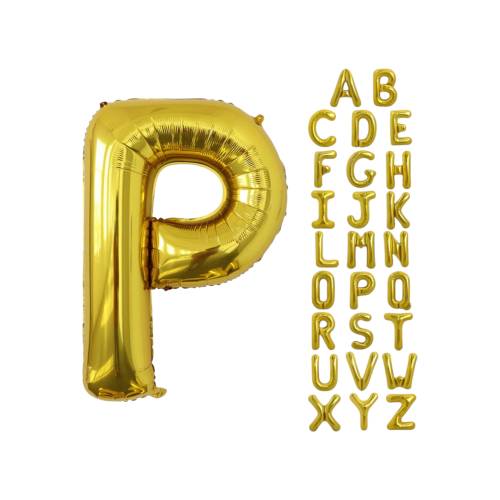 Balon din folie metalizata, tip litera, 80 cm, umflare aer sau heliu, pai inclus, Auriu Balon din folie metalizata, tip litera, 80 cm, umflare aer sau heliu, pai inclus, Auriu