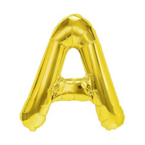 Balon din folie metalizata, tip litera, 80 cm, umflare aer sau heliu, pai inclus, Auriu Balon din folie metalizata, tip litera, 80 cm, umflare aer sau heliu, pai inclus, Auriu