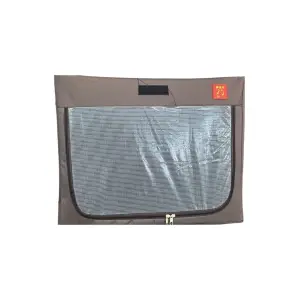 Cusca Animale pentru Uscare Blana, din Textil, Fereastra Transparenta, 53 x 36 x 42 cm, Maro