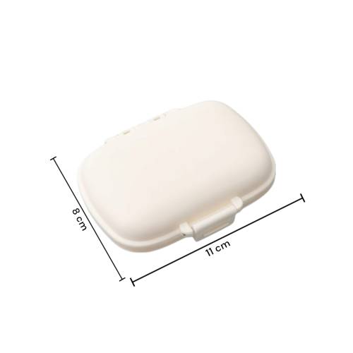 Cutie de depozitare pentru medicamente, din plastic, 8 compartimente, Alb