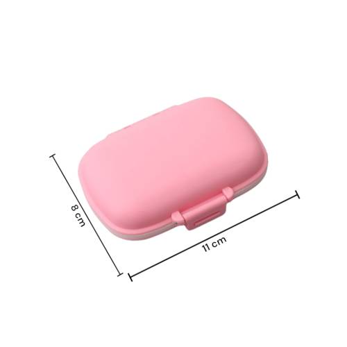 Cutie de depozitare pentru medicamente, din plastic, 8 compartimente, Roz