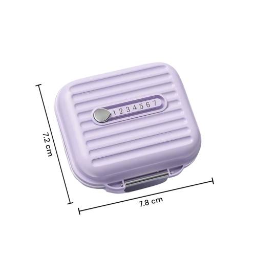 Cutie de depozitare pentru medicamente, din PP, 7 compartimente, Mov