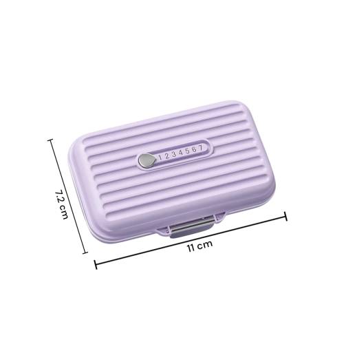 Cutie de depozitare pentru medicamente, din PP, 7 compartimente, Mov