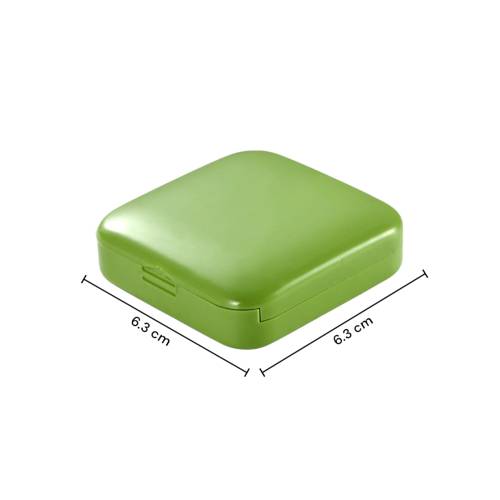 Cutie de depozitare pentru medicamente, din plastic, 2 compartimente, Verde