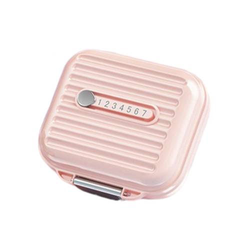 Cutie de depozitare pentru medicamente, din PP, 7 compartimente, Roz