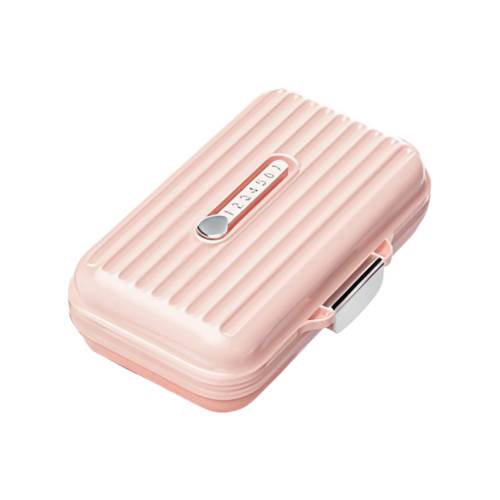 Cutie de depozitare pentru medicamente, din PP, 7 compartimente, Roz