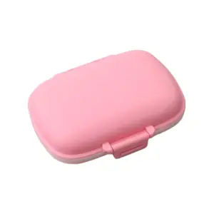 Cutie de depozitare pentru medicamente, din plastic, 8 compartimente, Roz