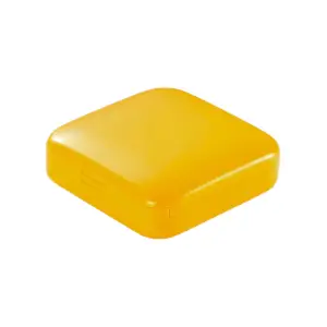Cutie de depozitare pentru medicamente, din plastic, 2 compartimente, Galben
