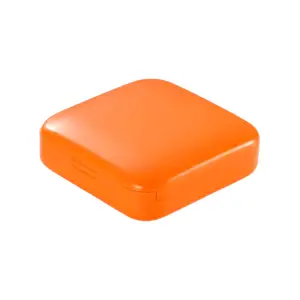 Cutie de depozitare pentru medicamente, din plastic, 2 compartimente, Portocaliu