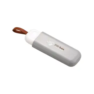 Cutie de depozitare pentru medicamente, din plastic, 3 compartimente, Gri