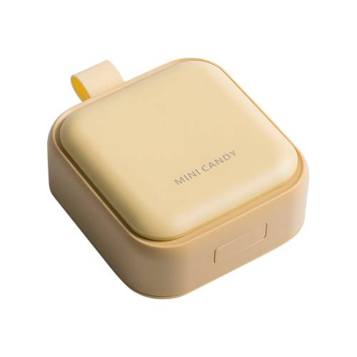 Cutie de depozitare pentru medicamente, din plastic, 4 compartimente, Galben