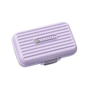 Cutie de depozitare pentru medicamente, din PP, 7 compartimente, Mov