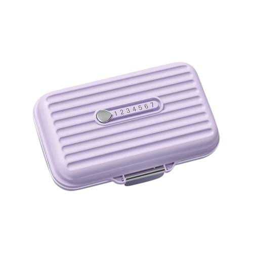 Cutie de depozitare pentru medicamente, din PP, 7 compartimente, Mov